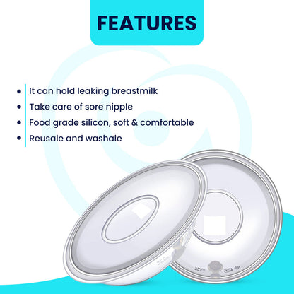 Nursing Breast Milk Collector With Stopper - Pair of 2